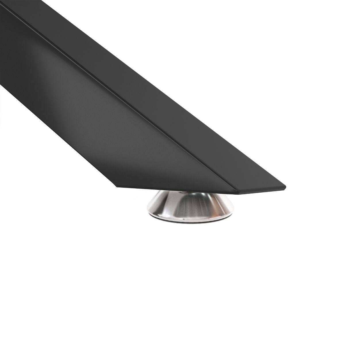 Alt View 6. Loheer - Loheer Rectangular Black Glass Coffee Table with Black Metal Legs, 39 Inch Living Room Table - Black.