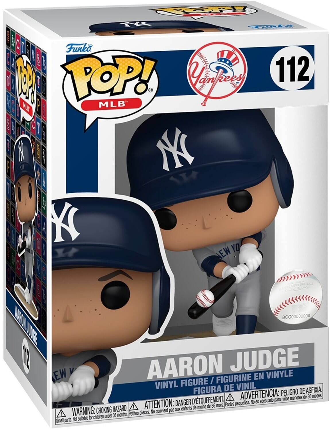 OP Y Fuaky I I C 1 Funko. 6 I 8 m A 5 **. i  ! POP! npany kees 112 | I MLB P MLB Im C 1 I NY 1 K EW YO JASON BCG00000000 SUDGE (1 AARON JUDGE EW FIGURINE EN VINYLE FIGURE / VINYL DE VINIL FIGURA ADVERTENCIA: PELIGRO DE ASFIXIA. menores de 36 meses. D'TOUFFEMENT. adecuado para nios DANGER pequeas. No es HAZARD. ATTENTION: aux enfants de moins de 36 mois, Partes WARNING: CHOKING Petites pieces. Ne convient pas for children under 36 months Small parts. Not suitable