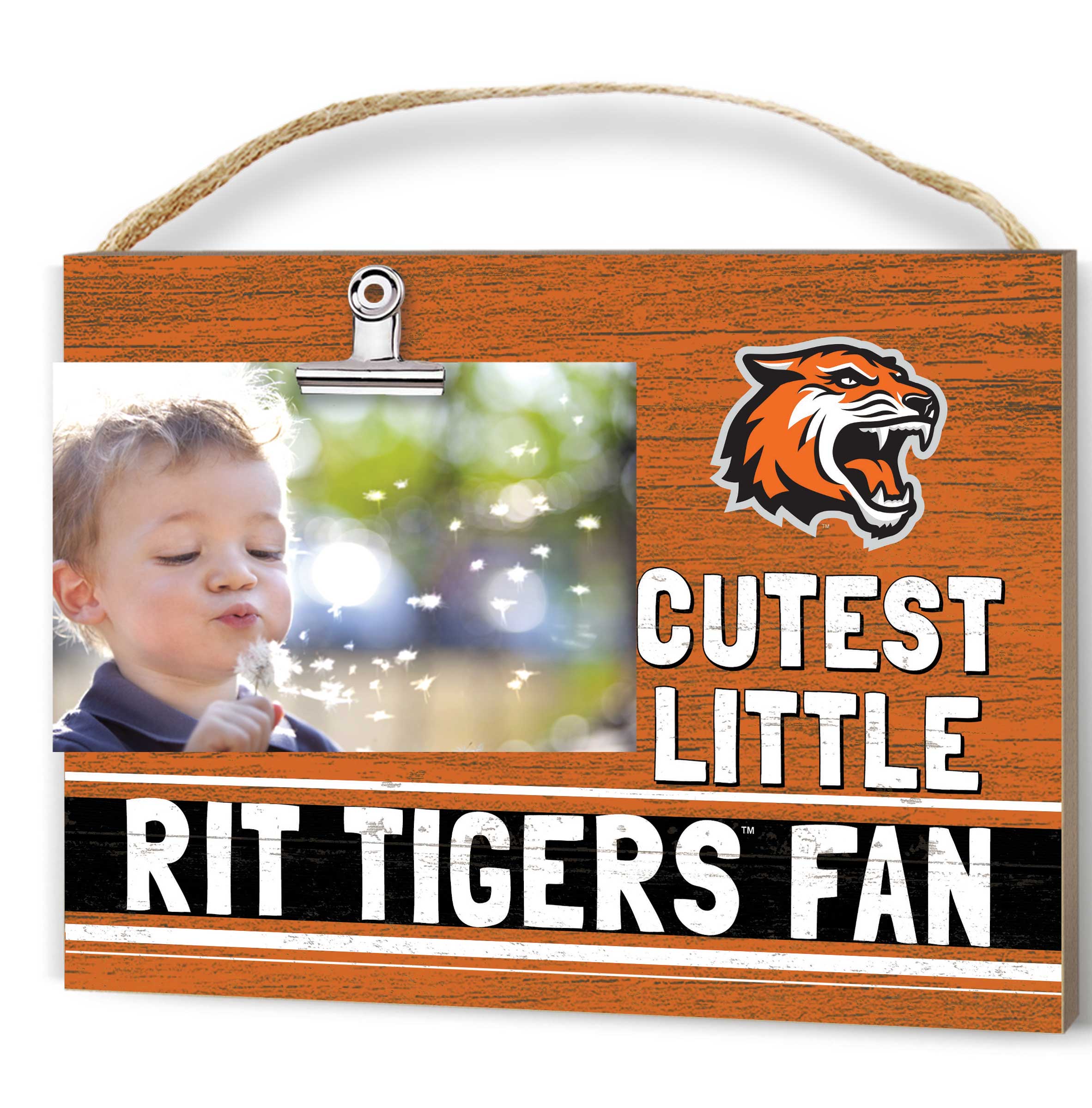Jardine - Rochester Institute of Technology Tigers 8'' x 10'' Cutest Little Team Logo Clip Photo Frame - Orange