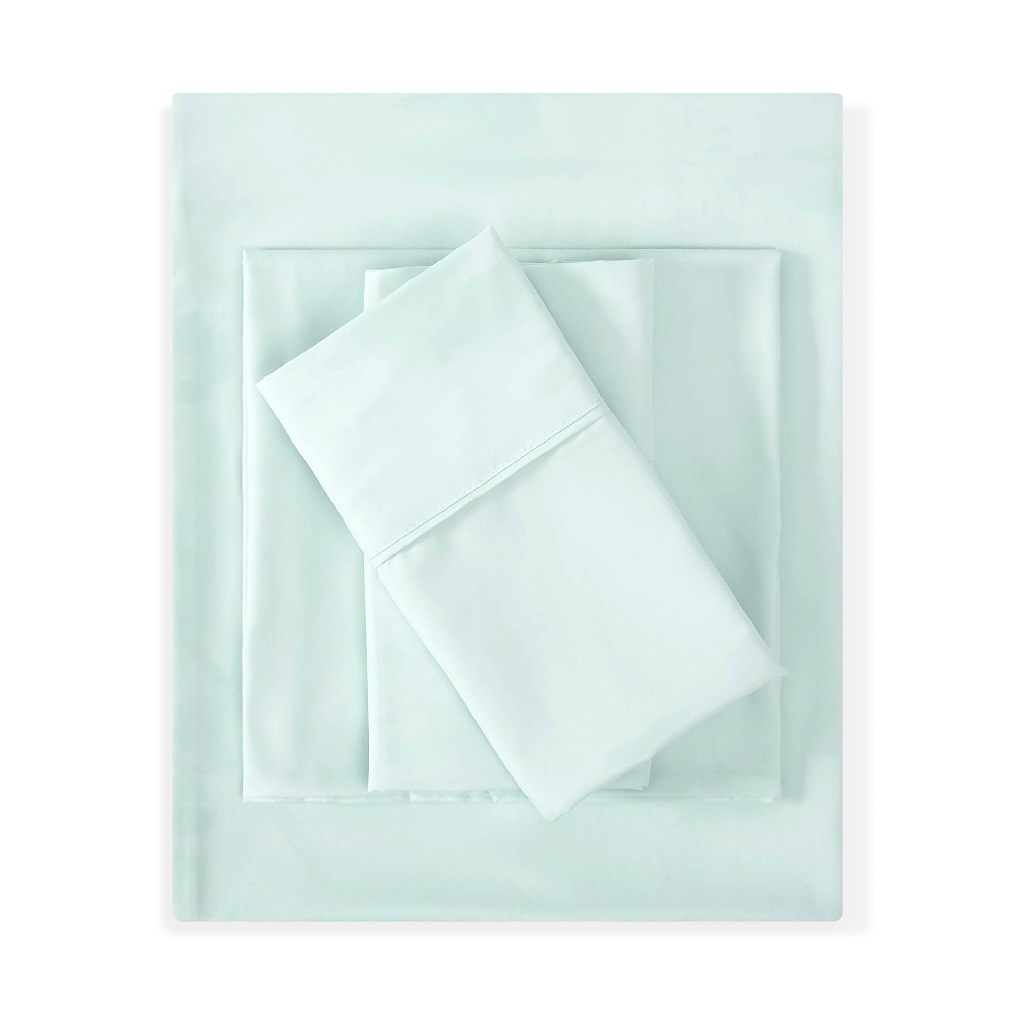 Back. Sweet Home Collection - All Season Reversible Bed-in-A-Bag Solid Color Comforter & Sheet Set, Full - Mint.