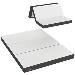 Homcom - Mattress, 6 Inch Memory Foam Mattress for Guest, Camping, RV, Travel, Yoga, Made in USA - White, Gray
