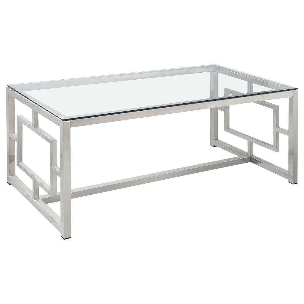 Alt View 4. Coaster Co. of America - Merced 3-piece Rectangular Coffee and End Table Set Nickel - Silver.