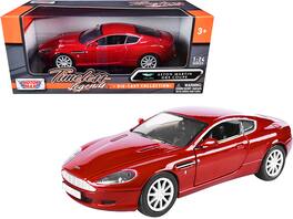 Aston Martin DB9 Coupe "Timeless Legends" 1/24 Diecast Model Car by Motormax - Red