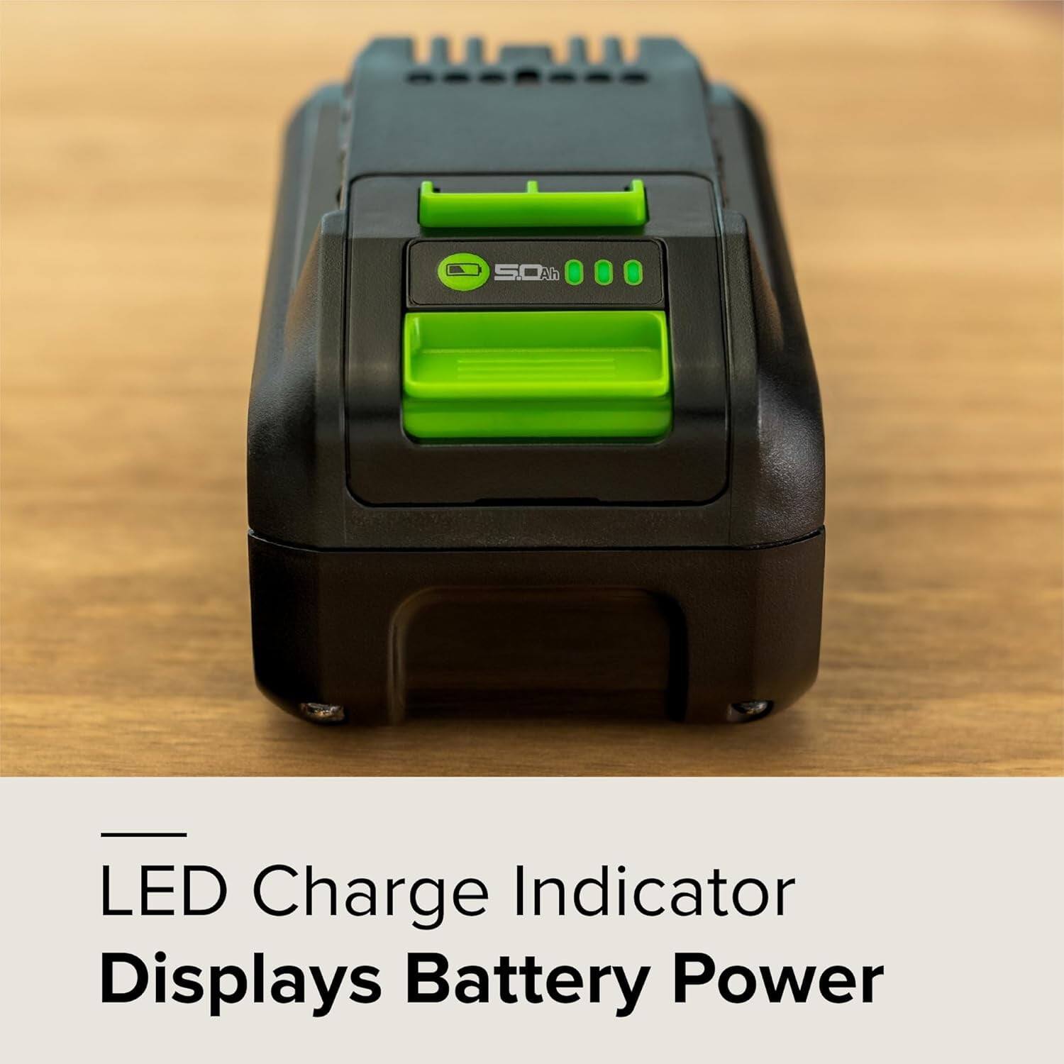 LED Charge Indicator Displays Battery Power