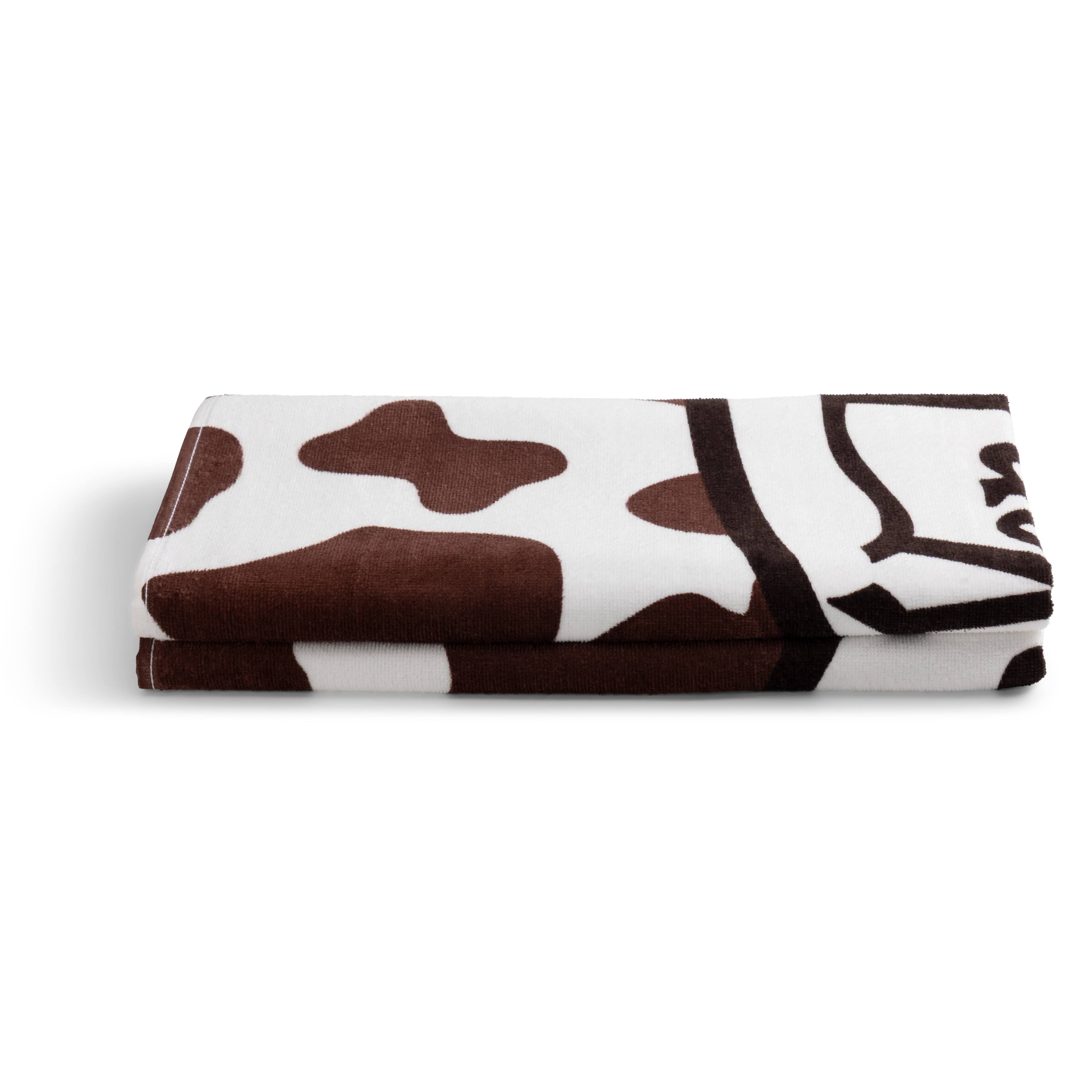 Alt View 3. Von Dutch - Von Dutch Iconic Y2K 100% Cotton 30"x60" Beach Towel | Brown Cow - Brown Cow.