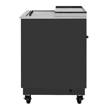 Koolmore 25 in. Commercial Glass Froster in Black Steel, ETL Listed, 5 cu. ft. (KM GF25 BK) Black painted steel