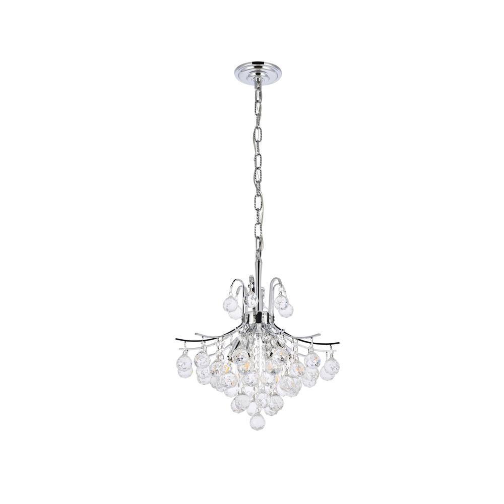 Back. Elegant Lighting - Toureg 6 light Chrome Pendant Clear Royal Cut Crystal - Chrome.