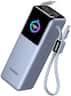 UGREEN - Nexode 200W 25,000mAh Power Bank with 2 Built-in Cables, Portable Charger for Laptops, Tablets, Cell Phones, and More - Silver