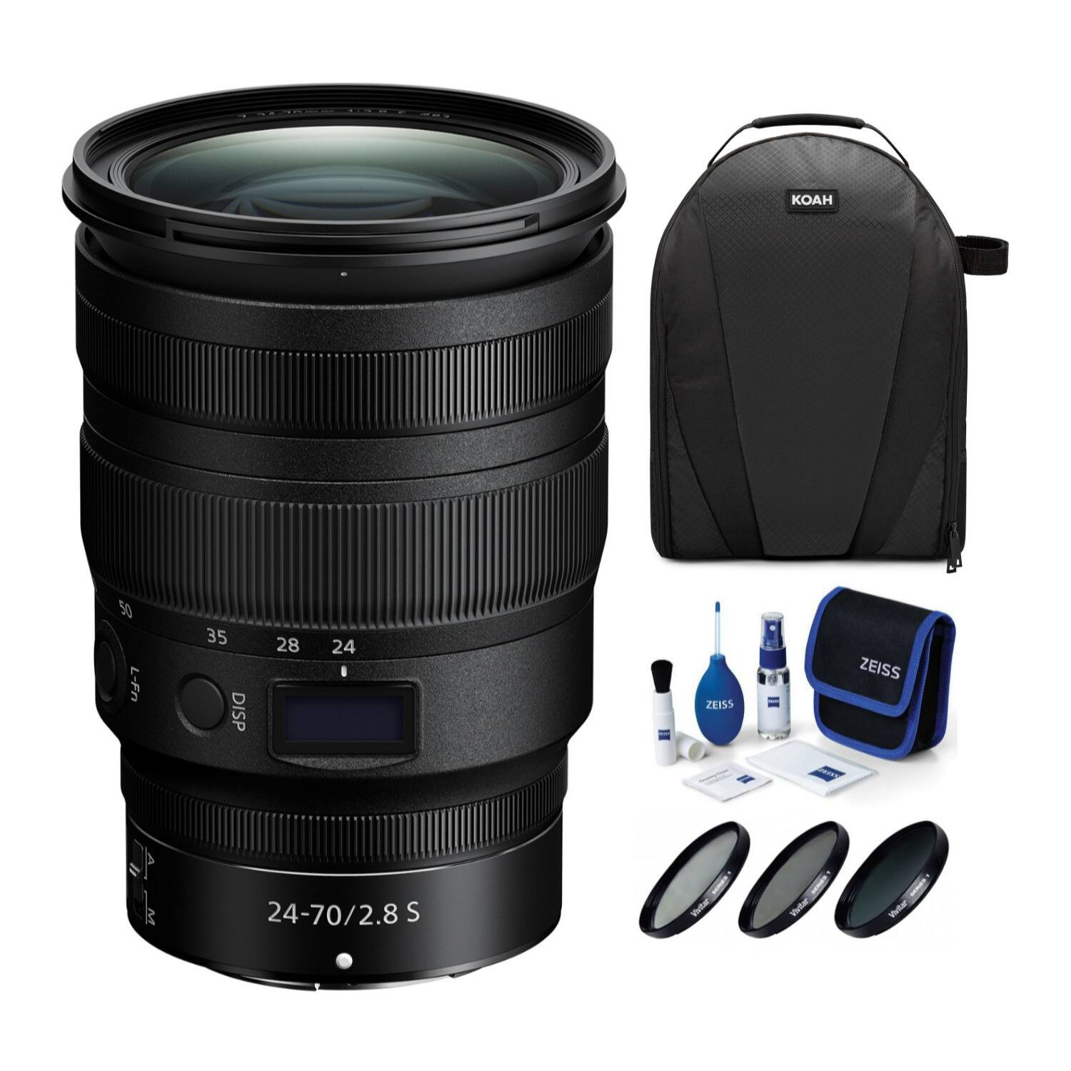 Nikon - NIKKOR Z 24-70mm f/2.8 S Lens for Mirrorless Cameras + Backpack and Bundle