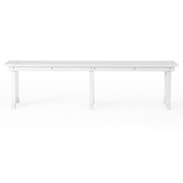 WestinTrends - Malibu 65" Outdoor Patio Trestle Dining Bench - White