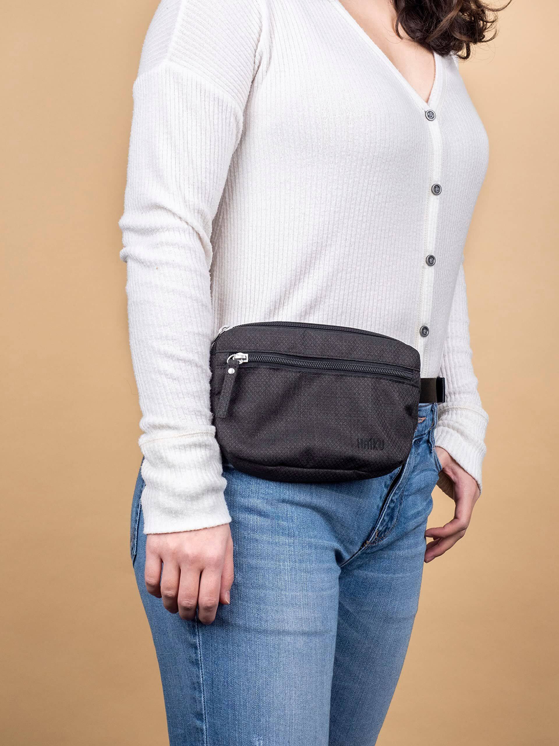 Alt View 1. Haiku - Haiku Hopper waistpack or crossbody sling - Black in Bloom.