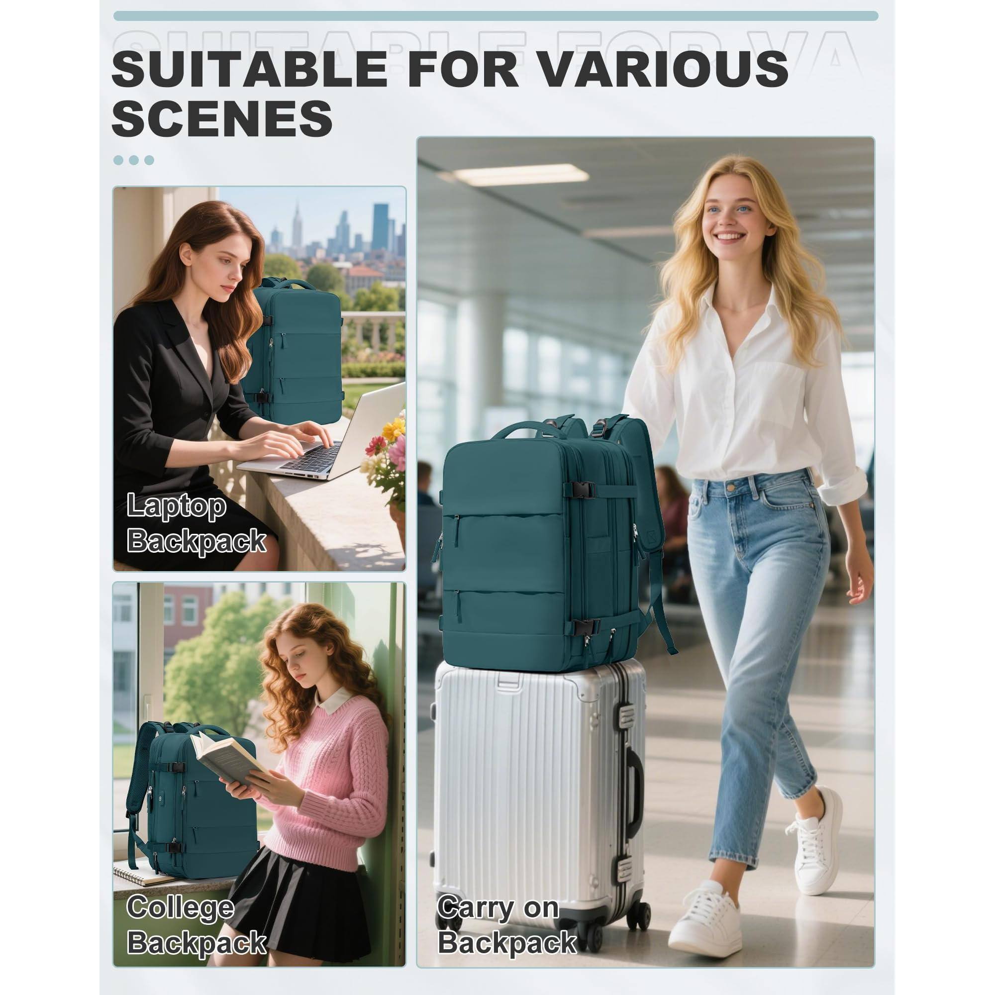 SUITABLE FOR VARIOUS SCENES

- Laptop Backpack
- College Backpack
- Carry on Backpack