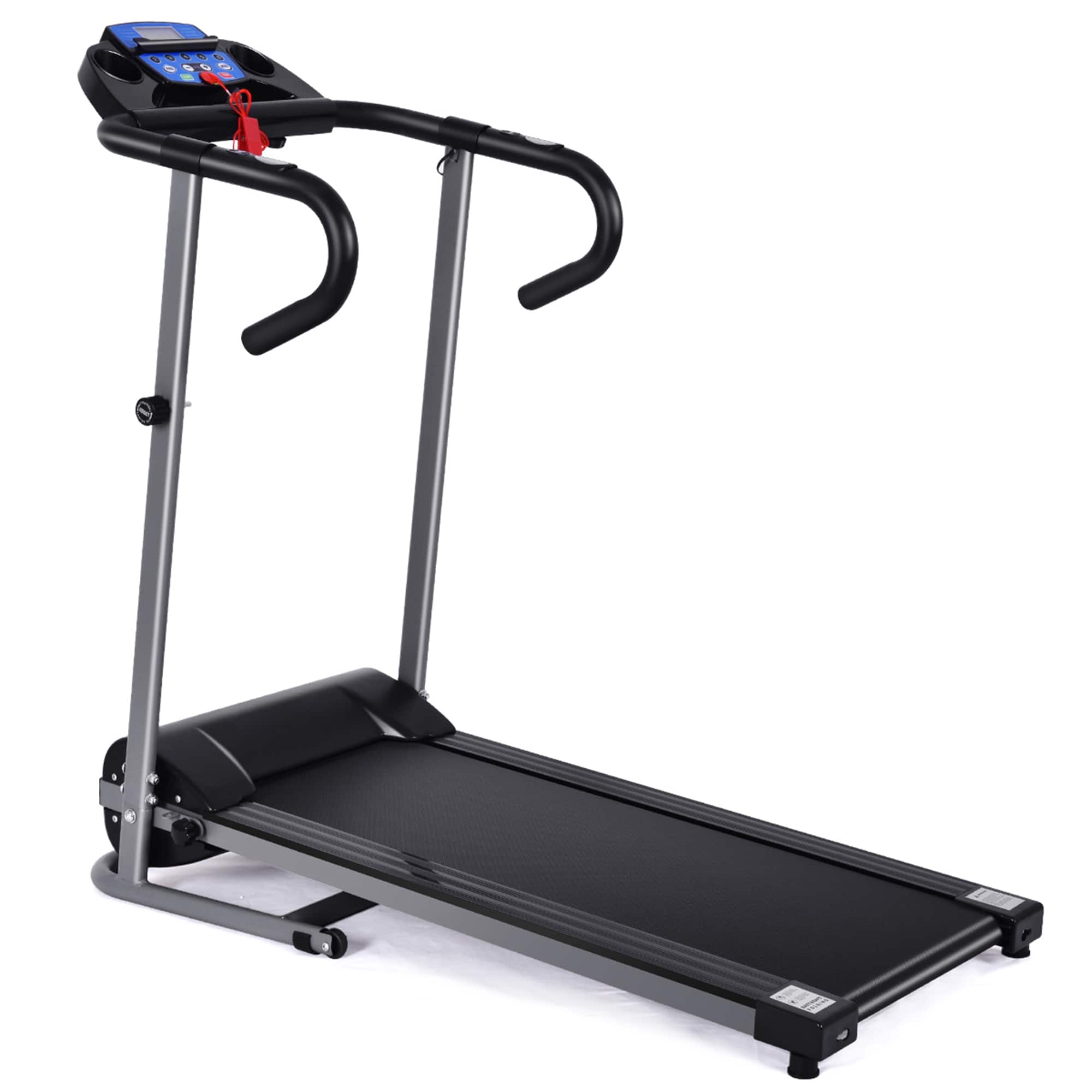 Gymax - Folding Treadmill 1100W Electric Motorized Running Jogging Walking Machine - Black