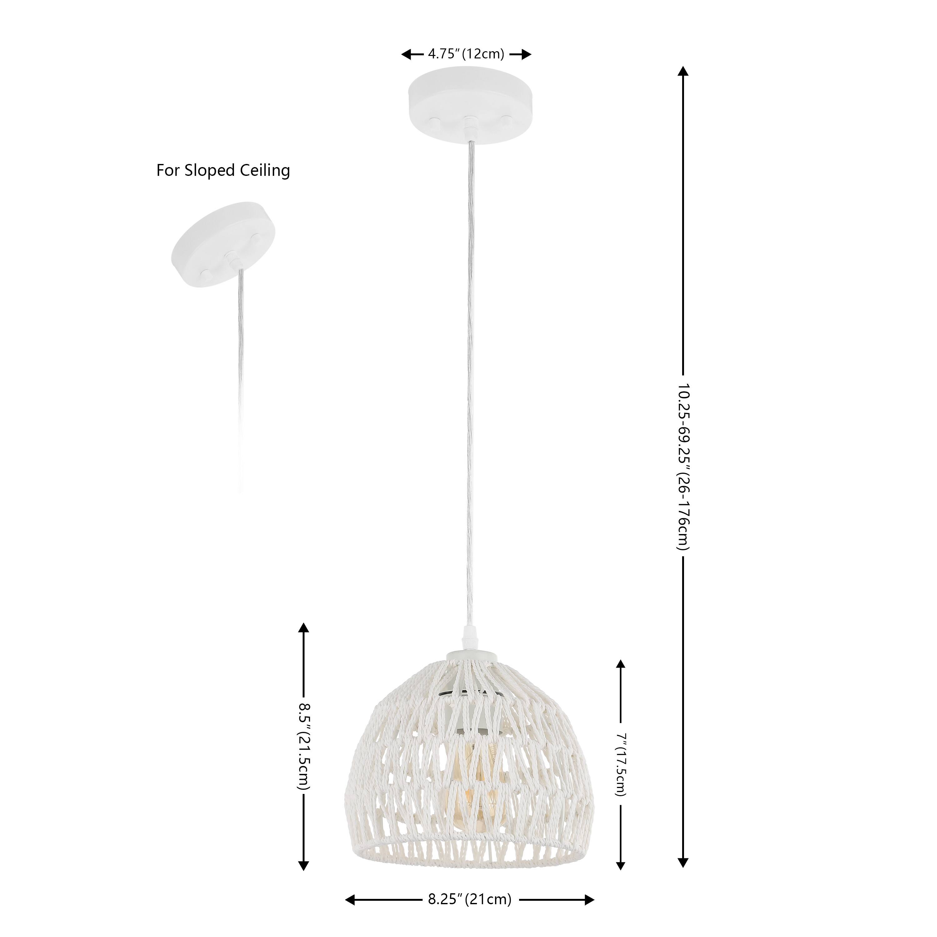 4.75" (12cm) For Sloped Ceiling  
10.25-69.25" (26-176cm)  
8.5" (21.5cm)  
7" (17.5cm)  
8.25" (21cm)