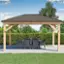 Alt View 15. Yardistry - 12' x 16' Meridian Gazebo - Brown.