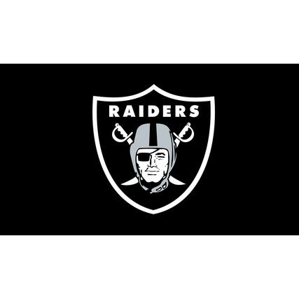 Front. Evergreen Enterprises - Las Vegas Raiders 28" x 16" Turf Mat - Multicolor.