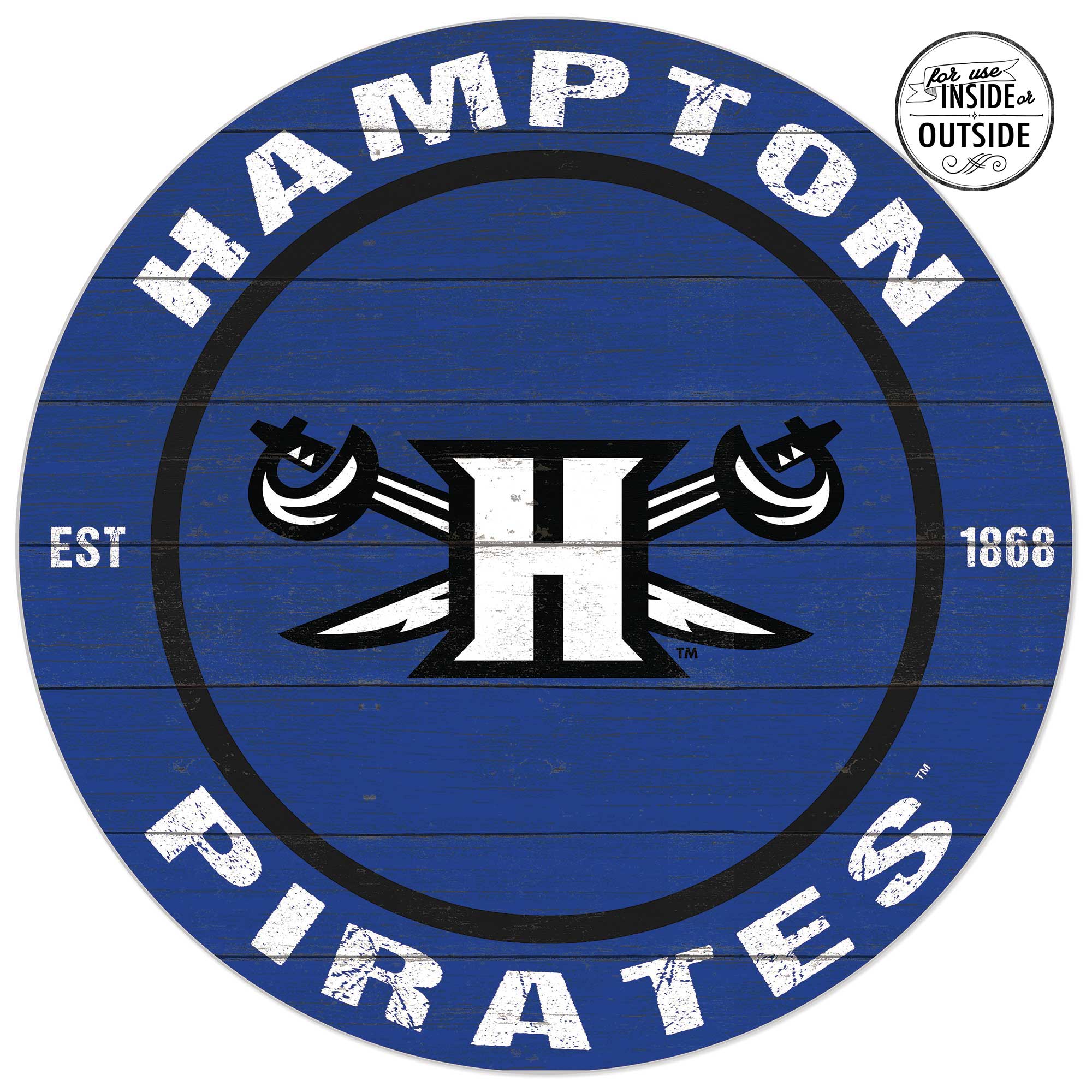 Hampton Pirates 20'' x 20'' Indoor/Outdoor Circle Sign