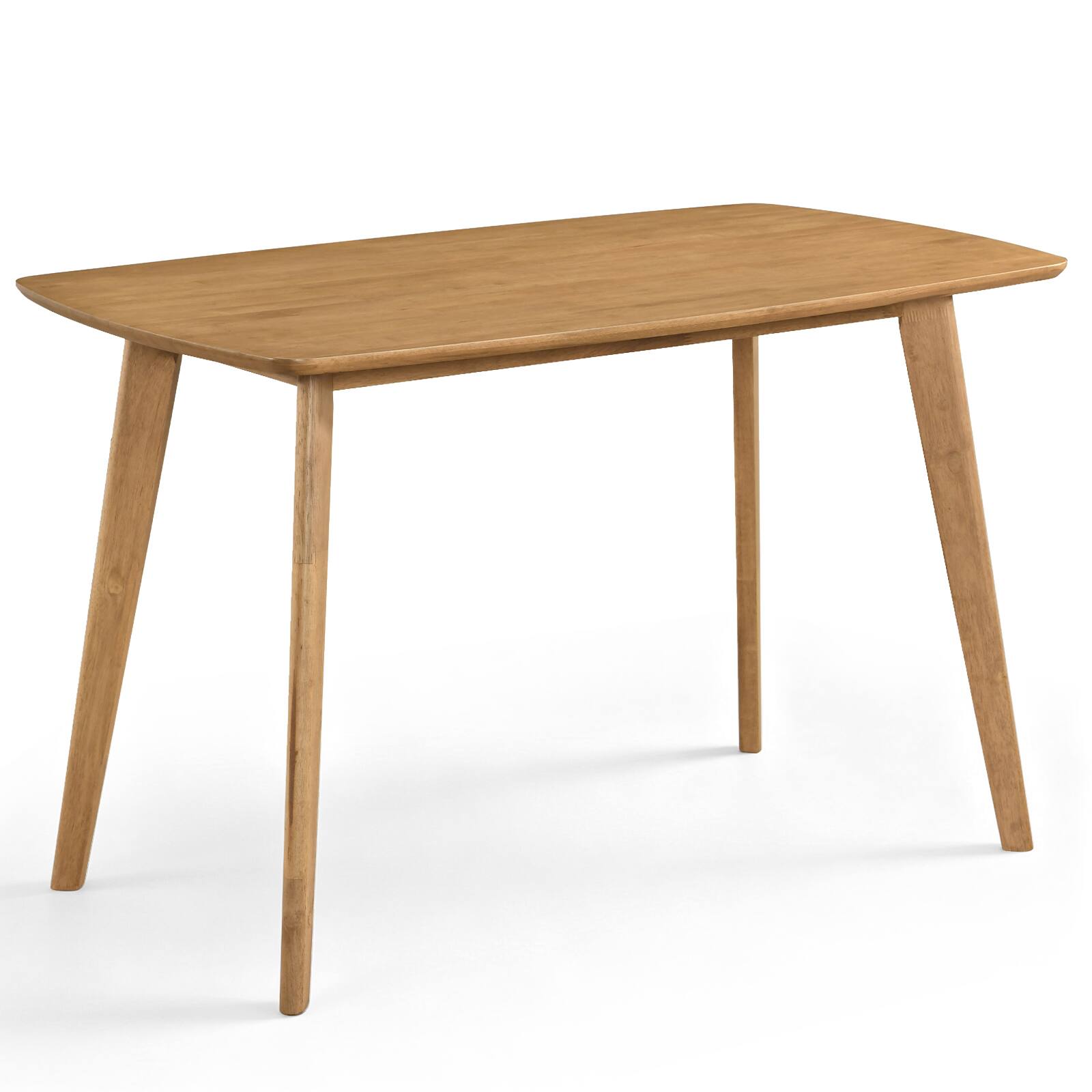 Alt View 9. Costway - Costway 47" Solid Wood Dining Table with Rounded Edges, Heavy-duty, Loads up to 220 Lbs - Natural.