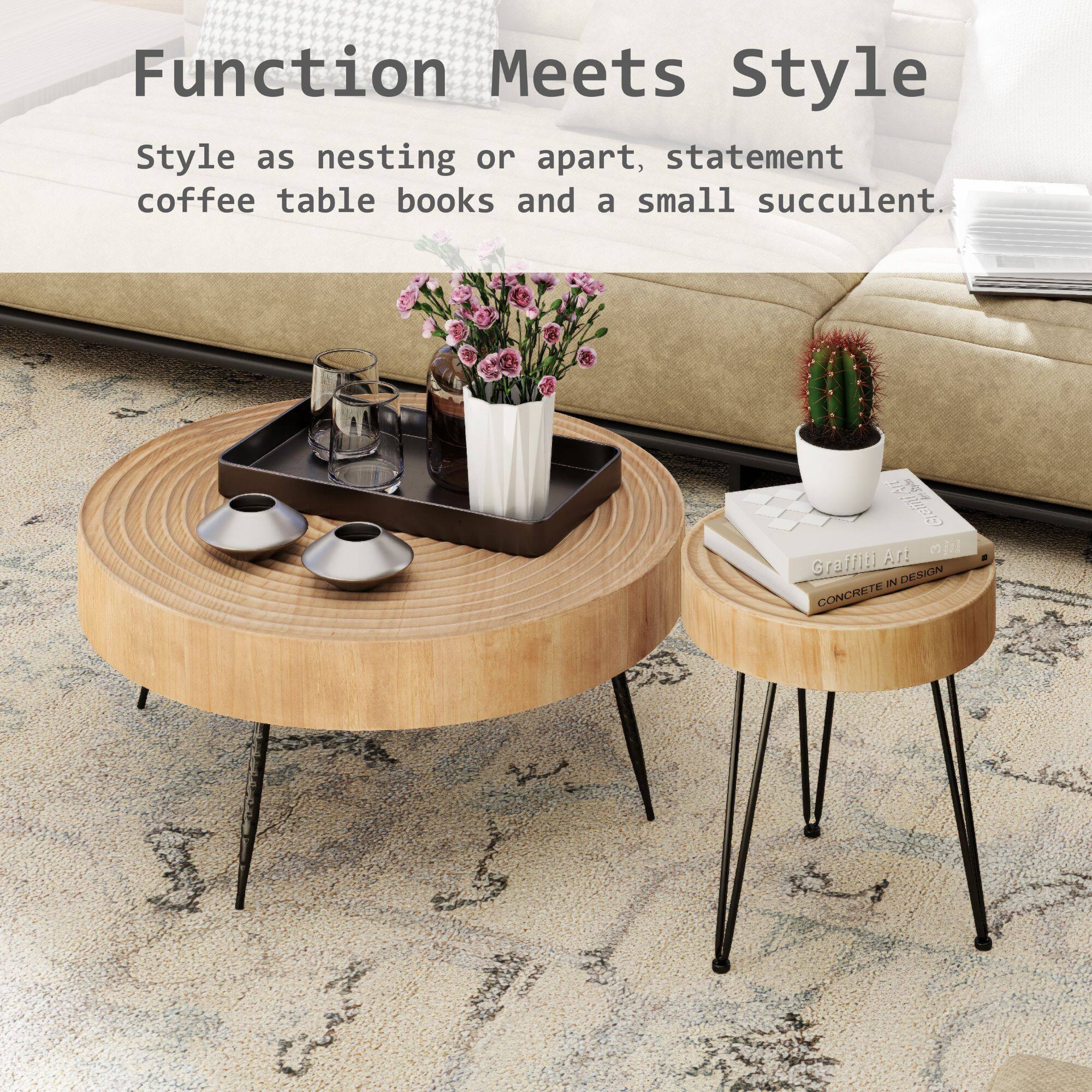 Function Meets Style

Style as nesting or apart, statement coffee table books and a small succulent.
