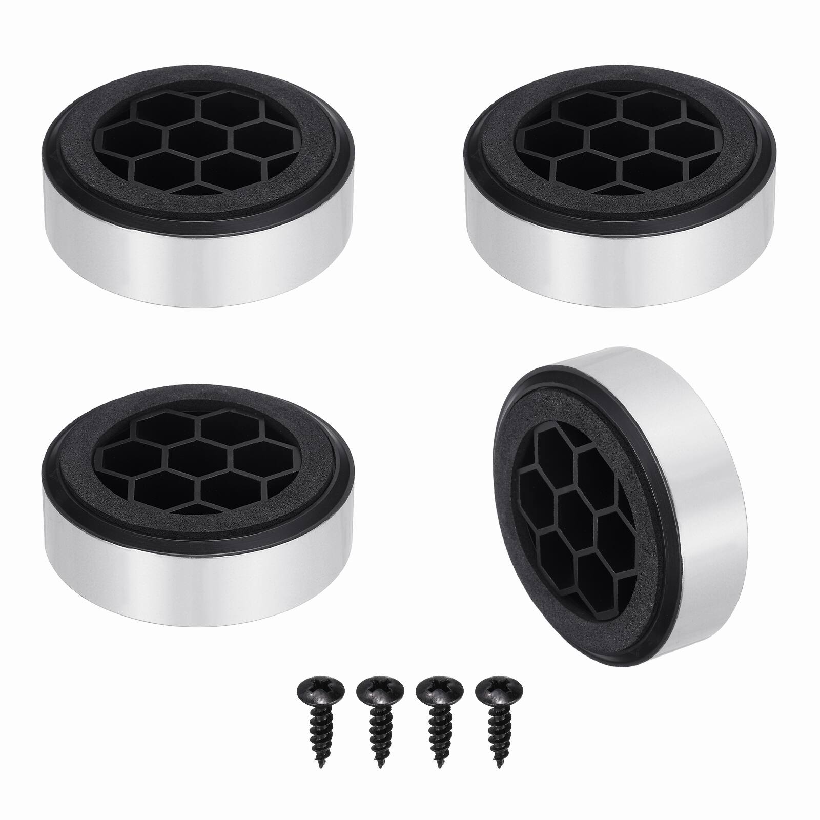 Unique Bargains - 4pcs Speaker Isolation Feet, 59x19mm Plastic Foam Shock Absorption Pad Anti Vibration for Amplifier HiFi - Silver price history on PriceWatchPro