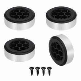 Unique Bargains - 4pcs Speaker Isolation Feet, 59x19mm Plastic Foam Shock Absorption Pad Anti Vibration for Amplifier HiFi - Silver