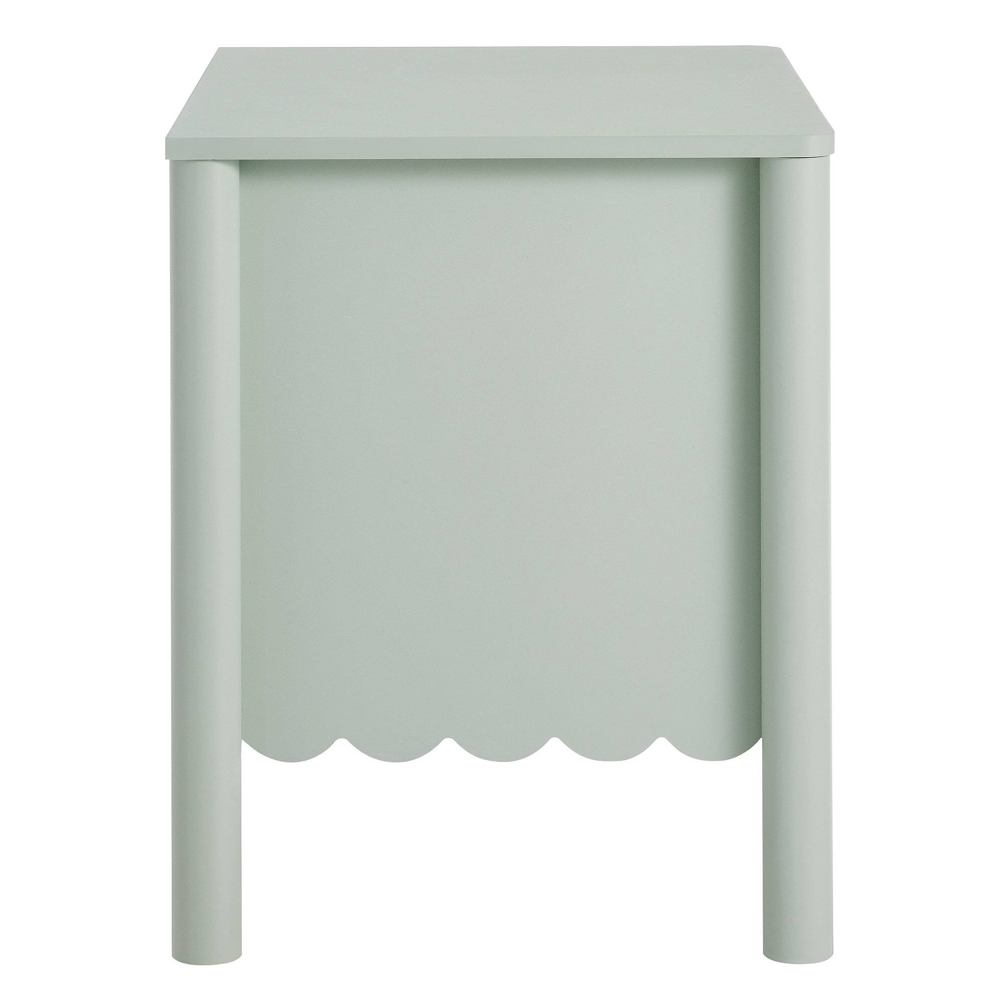 Alt View 2. Modway - Emmeline Scalloped 2-Drawer Nightstand by Modway - Sage.