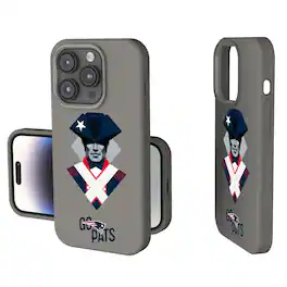 Keyscaper - NFL - New England Patriots - 2024 Illustrated Limited Edition Soft Touch iPhone Case - 14 - Gray