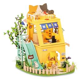 3D Puzzle - DIY 3D House Puzzle - Cat House 188 pieces