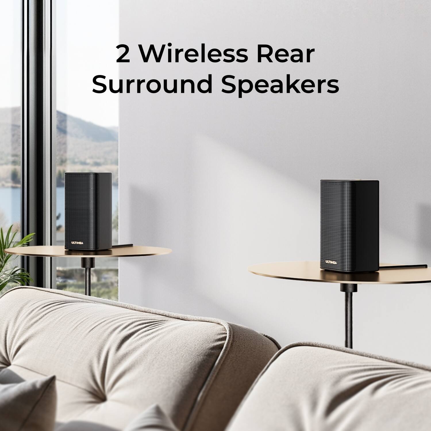 2 Wireless Rear Surround Speakers