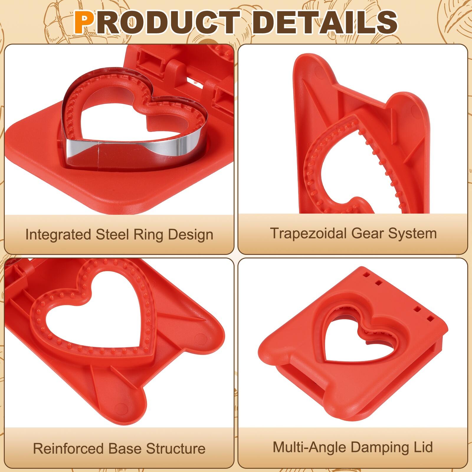 PRODUCT DETAILS

- Integrated Steel Ring Design
- Trapezoidal Gear System
- Reinforced Base Structure
- Multi-Angle Damping Lid