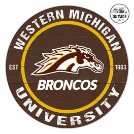 Jardine - Western Michigan Broncos 20'' x 20'' Indoor/Outdoor Team Color Circle Sign - Brown