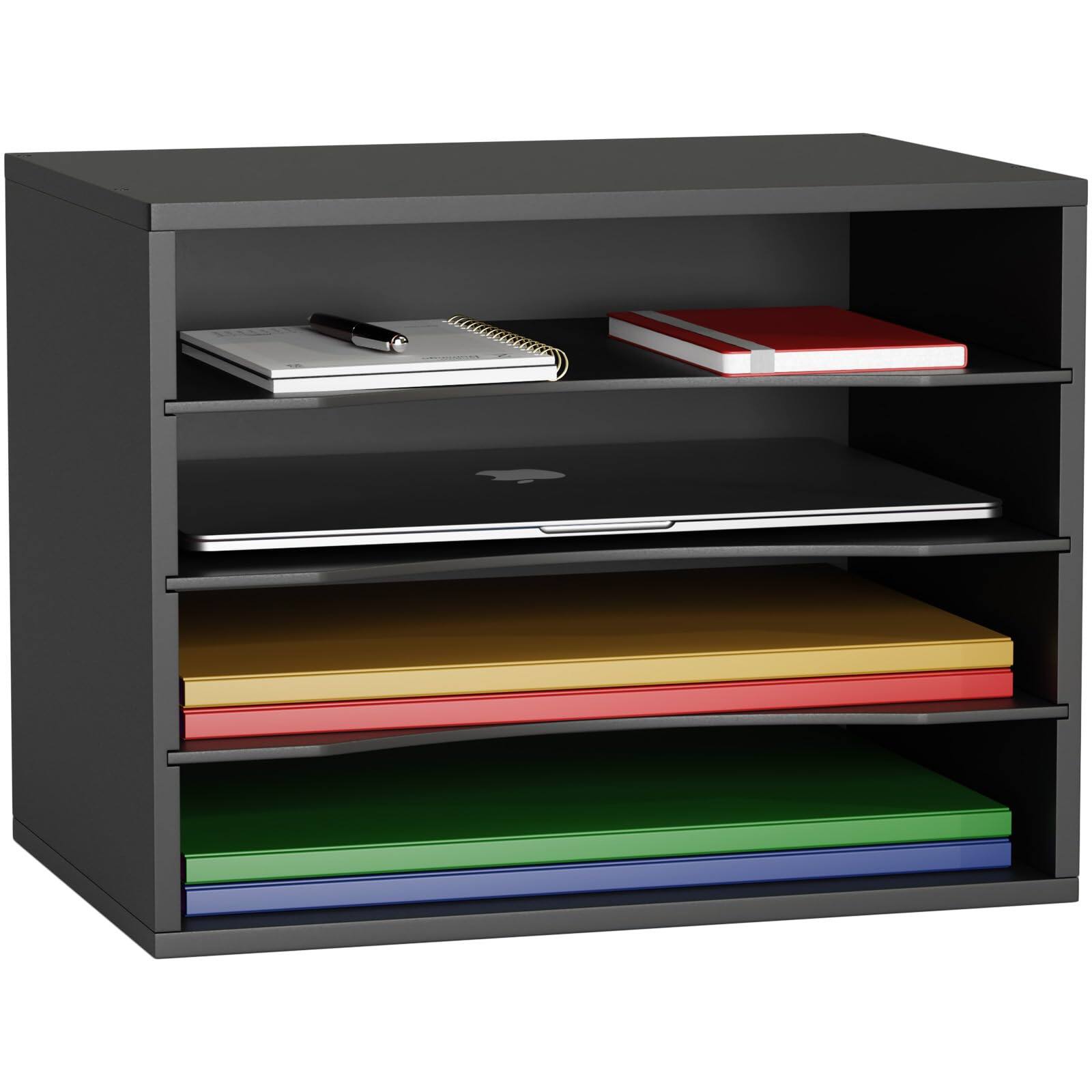 Paradigms Interiors Wood Desktop Letter Tray File Organizer Paper ...
