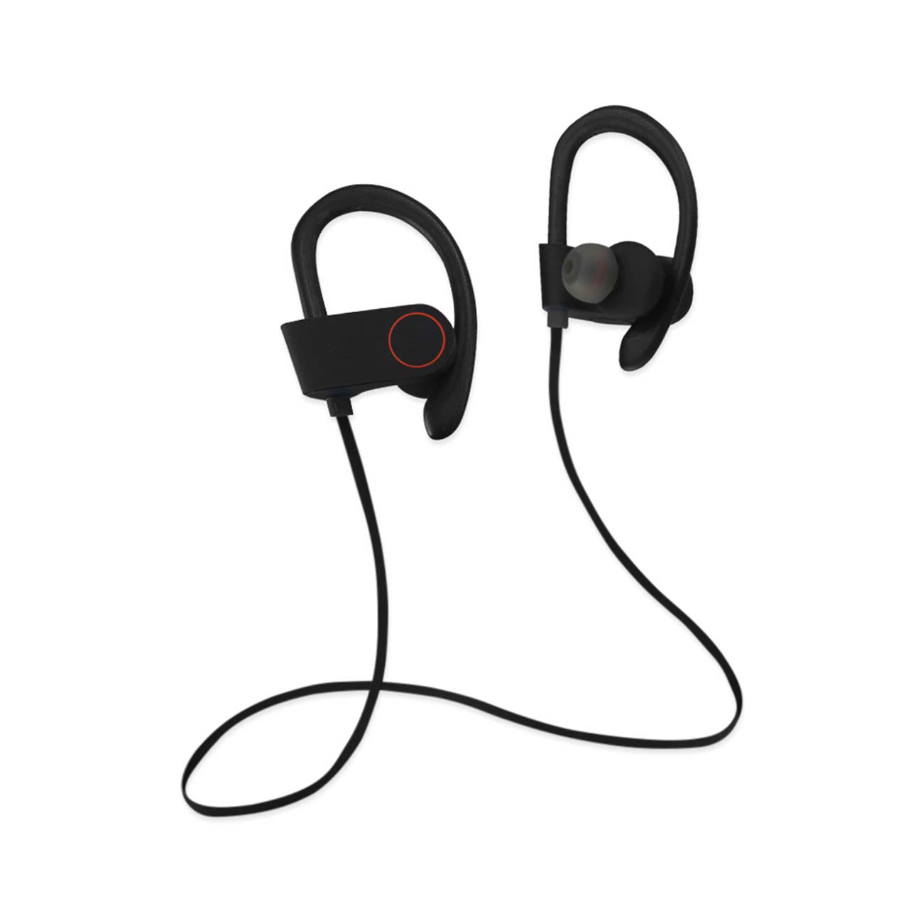 Front. Reiko - Universal Sport Bluetooth Headphones With Hd Sound Quality And Sweat Proof In Black - Black.