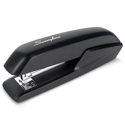 Front. Swingline - Desktop Stapler, 20-Sheet Capacity - Black.