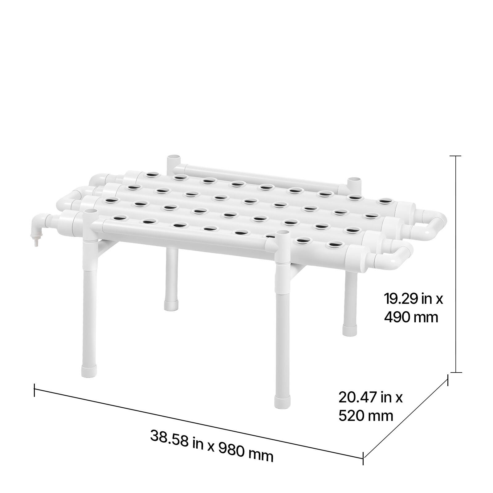 19.29 in x 490 mm  
38.58 in x 980 mm  
20.47 in x 520 mm