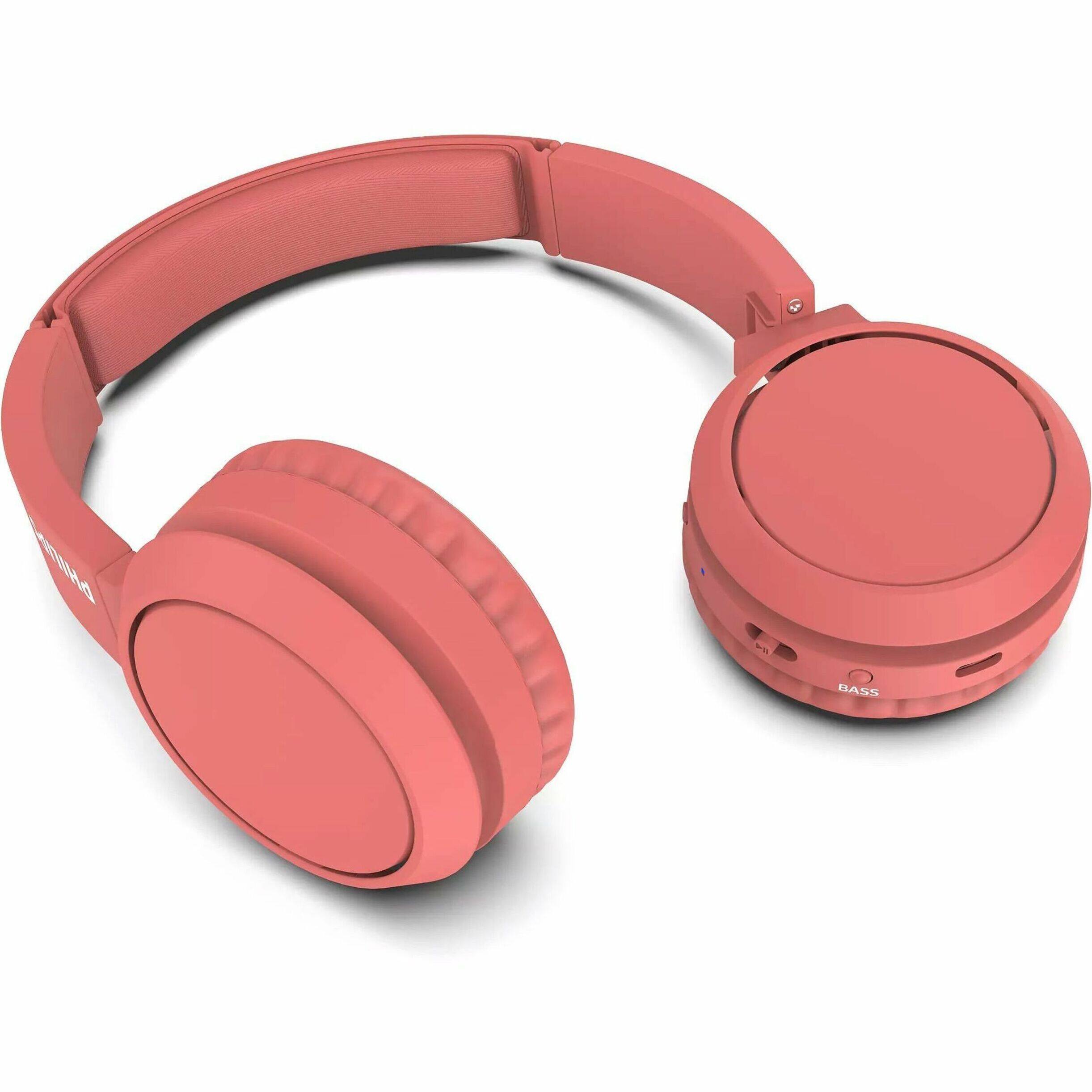 Alt View 16. Philips - TAH4205RD Wireless On-ear Headphones - Red.