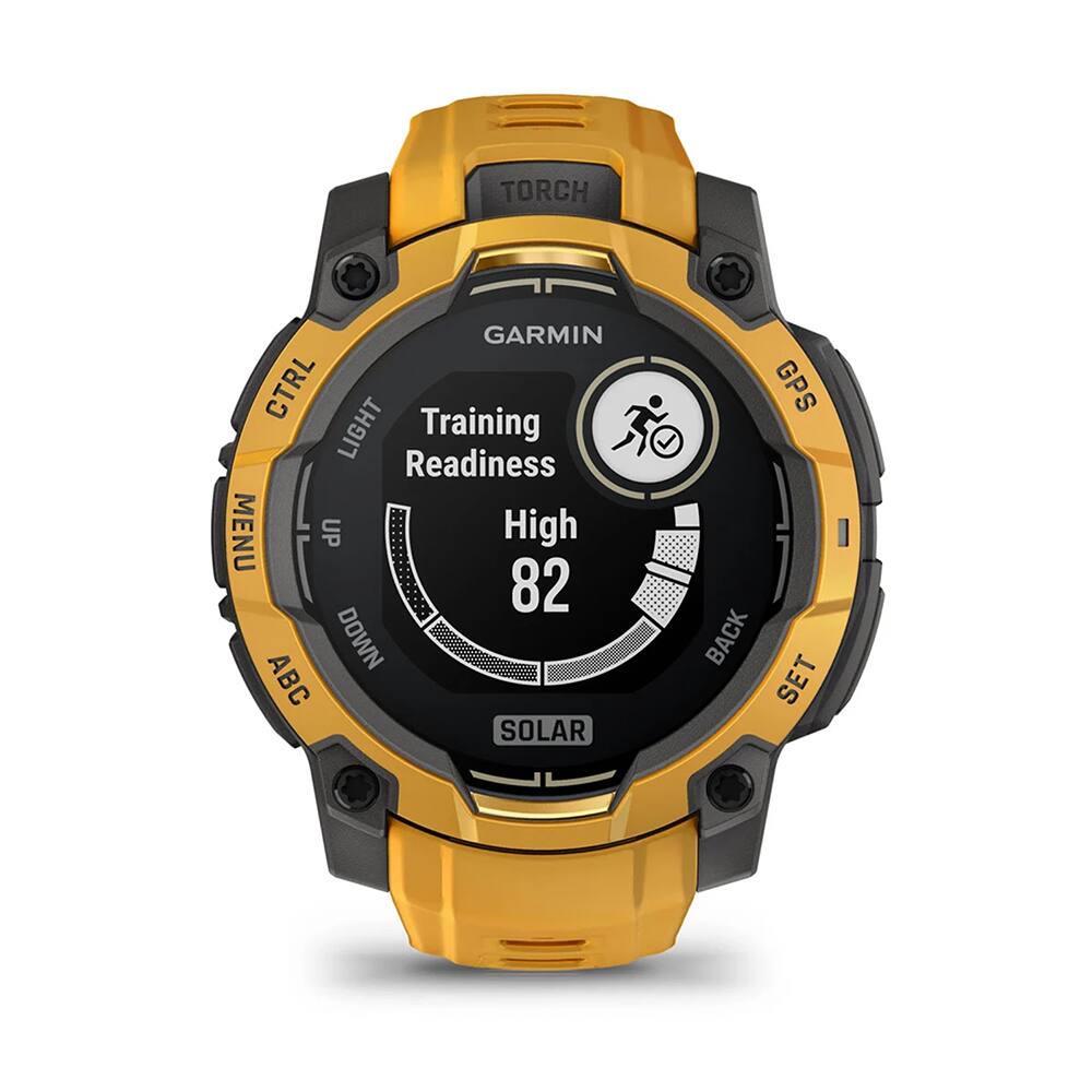 TORCH  
GARMIN  
CTRL  
LIGHT  
Training Readiness  
High 82  
MENU  
UP  
DOWN  
ABC  
SOLAR  
GPS  
BACK  
SET