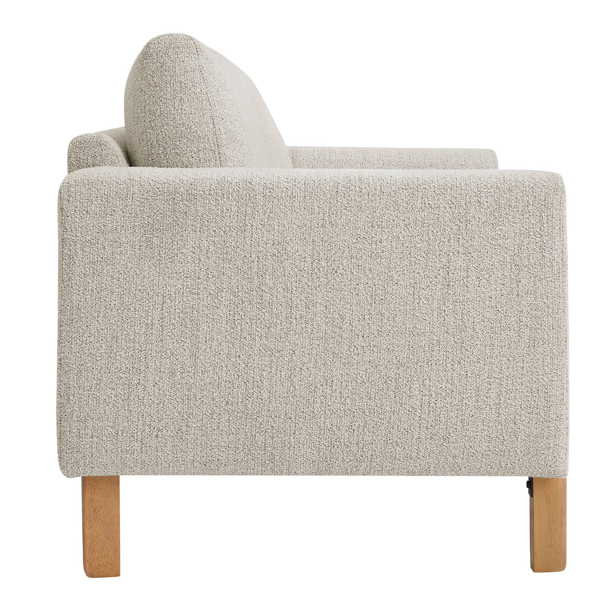 Alt View 2. Modway - Hawken Boucle Fabric Loveseat by Modway - Parchment Beech.