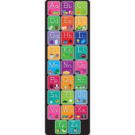 ASHLEY PRODUCTIONS - Smart Poly The Original Fun Mat Mat Runner 15.5 x 47 Alphabet and Matching Pictures - Multicolored