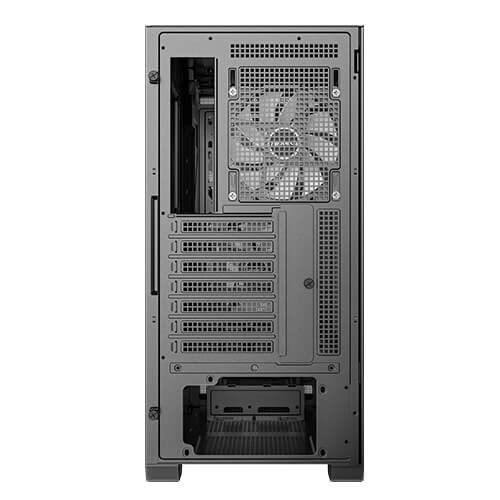 Alt View 2. Antec - P30 ARGB, 5 PWM Fans Included, Metal Mesh Front with Wood Accents, Supports 360mm Top Radiator, Mid-Tower ATX Case - Black.