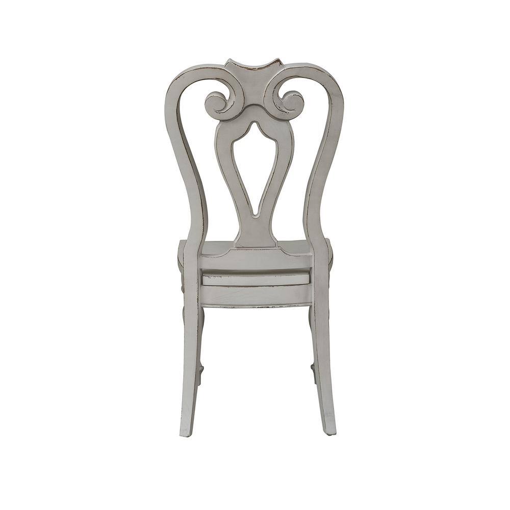 Alt View 1. Liberty Furniture Industries - Magnolia Manor Splat Back Side Chair (RTA)-Set of 2 in Antique White - White.