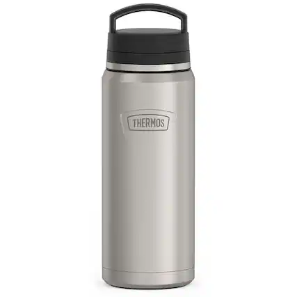 Front. Thermos - Thermos 40 oz Stainless Steel Dual Temperature Beverage Bottle - Stainless Steel - Stainless Steel.