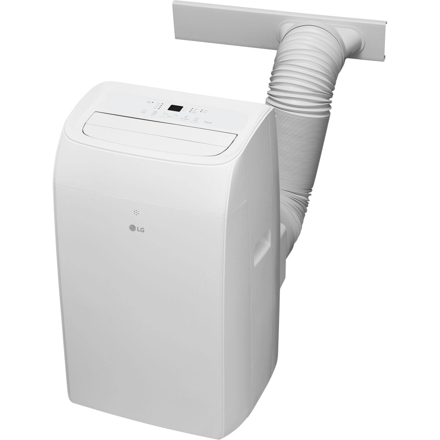 Alt View 15. LG - 450 Sq. Ft. 10,200 BTU Smart Portable Air Conditioner 12,000 BTU Heater - White.