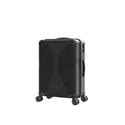 Front. Winado - 20" Hardshell Carry On Luggage with Spinner Wheels Lightweight PP Hardside Small Suitcase with Built-in Lock - Black.