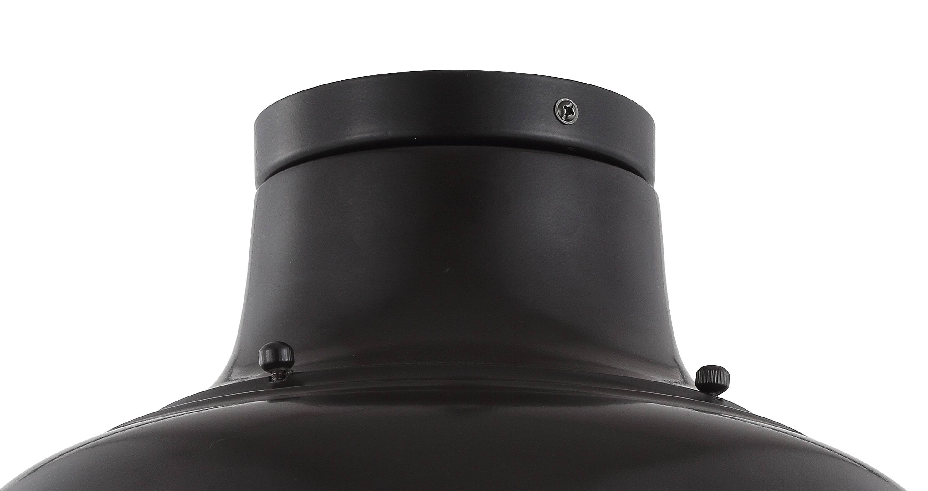 Alt View 4. Jonathan Y - Cameron 13" Metal LED Semi-Flush Mount, Oil Rubbed Bronze - Oil Rubbed Bronze.