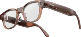 HTC - VIVE Eagle™ AI Glasses – Square (Wayfarer), Clear Lens - Coffee