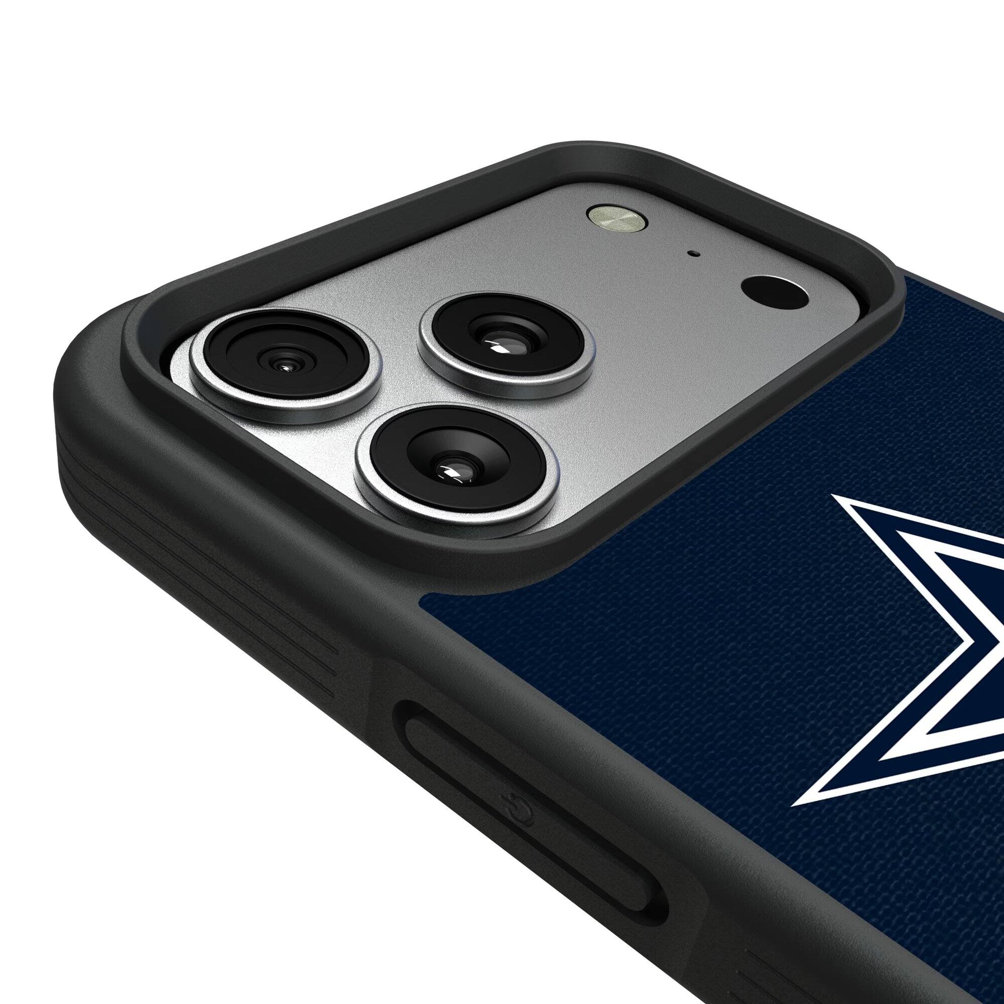 Alt View 2. Keyscaper - Dallas Cowboys iPhone Stripe Design Bump Case - 13 Pro Max - Multicolor.