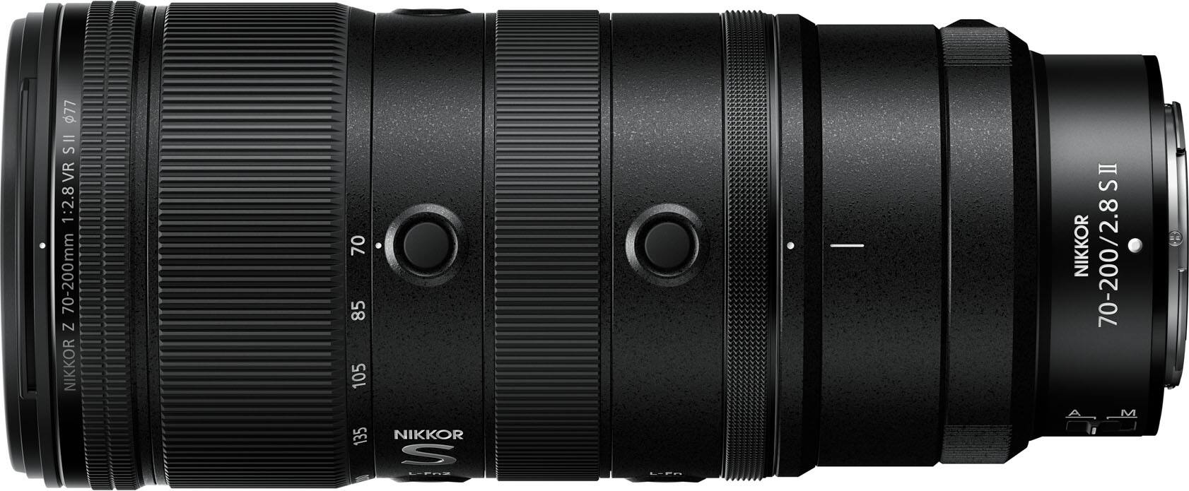 77 IIS VR 1:2.8 70-200mm Z NIKKOR 70 85 105 135 NIKKOR S LFAS SII NIKKOR 70-200/2.8 M

NIKKOR 70-200mm 1:2.8 VR S II

NIKKOR 70-200/2.8 S II