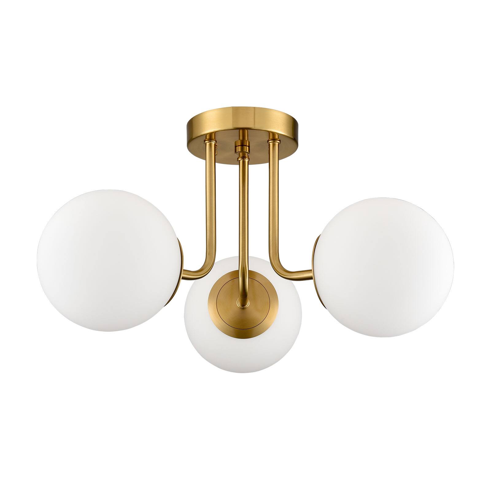 Front. MOOSE - Modern Globe Ceiling Light - 3 Light - Gold.