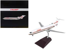 GeminiJets - Boeing 727-200 Commercial Aircraft Trump Shuttle Stripes Gemini 200 Series 1/200 Diecast Model Airplane - White with Red